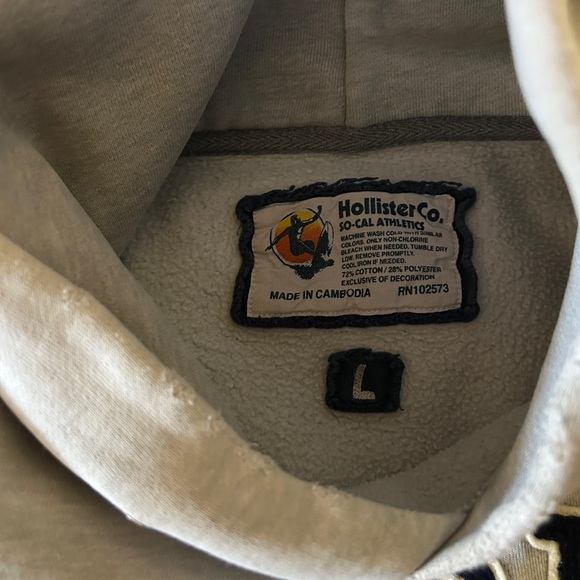 GUC vintage Hollister Custom Surfboards size L LGray Hoodie. Perfectly broken in - Picture 11 of 11
